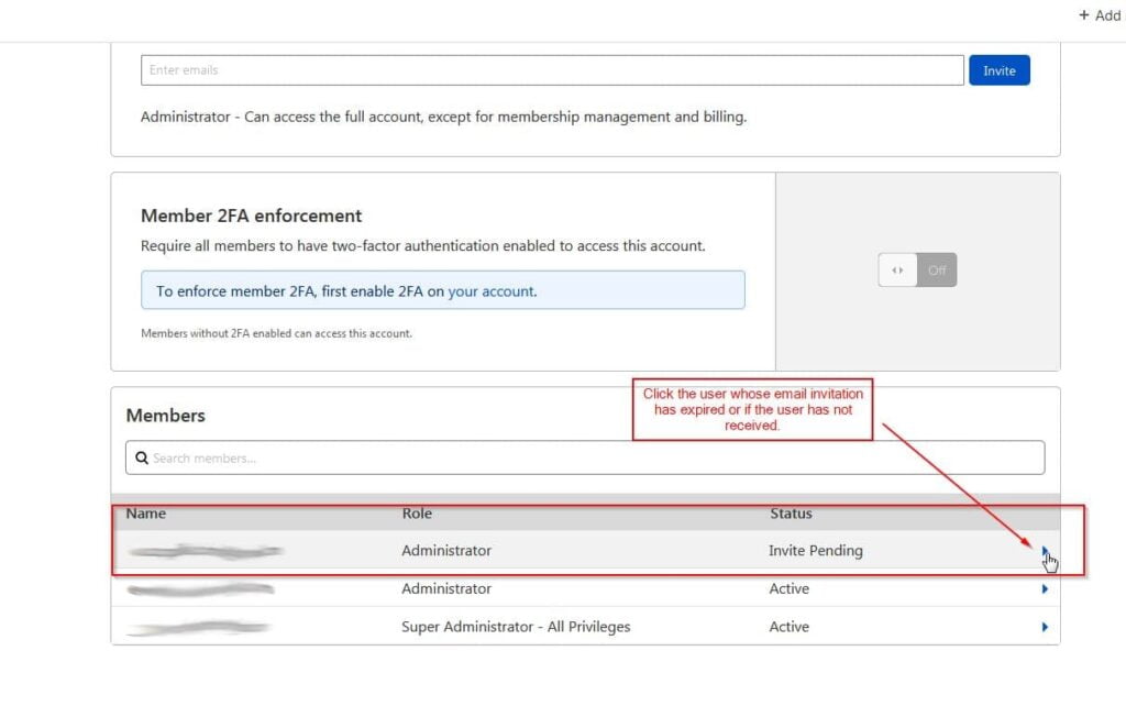 Cloudflare resend email invitation to add user to share access.