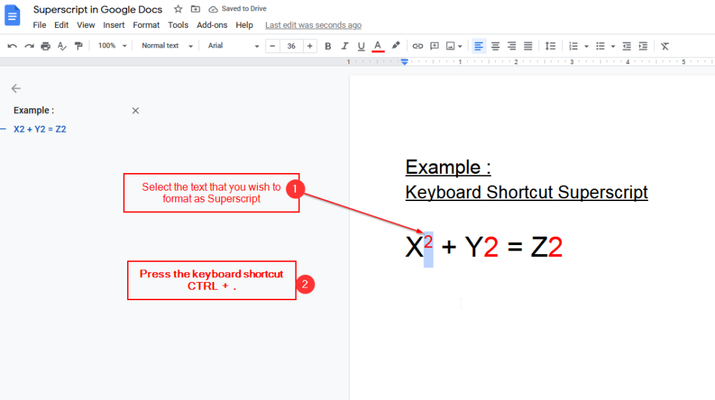 3 Best Ways to add Superscript and Subscript in Google Docs - Oppilla